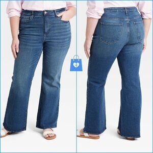 Size 17 Long - Womens High-Rise Flare Jeans - Universal Thread - Medium Wash